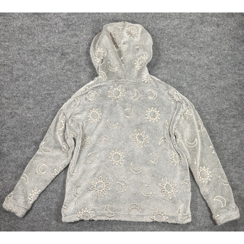 Youth 11-13 Celestial Sun Moon Plush Pullover Mystic Boho Kawaii Witchy Starry - Picture 2 of 6